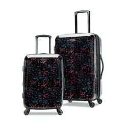 American Tourister Moonlight Hardside Expandable Luggage With Spinner Wheels, Speckle Black, 2-Piece Set (21/24)