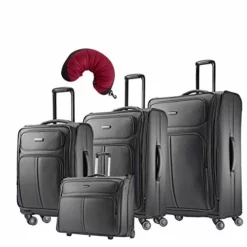 Samsonite Leverage LTE 5 Piece Carry-On Bundle | 20", 25", 29", Wheeled Garment Bag, Travel Pillow