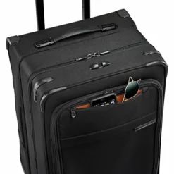 Briggs & Riley Baseline-Softside CX Expandable Medium Checked Spinner Trunk, Black, 25-Inch -TRAVELPRO Sales 516uTGK s2L