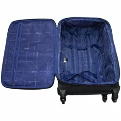 Kenneth Cole Reaction Going Places 24" 600d Polyester Expandable 4-Wheel Spinner Checked Luggage, Black -TRAVELPRO Sales 517nDlcOzJL