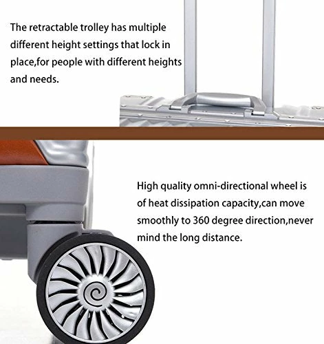 Sondre X Luggage Rolling Wheels Old Fashion Trunk Suitcase PC ABS Spinner Hardshell Carry On With TSA Lock 20" 24" 26" 29"(White) 5 Sondre X Luggage Rolling Wheels Old Fashion Trunk Suitcase PC ABS Spinner Hardshell Carry On With TSA Lock 20" 24" 26" 29"(White) - Image 5