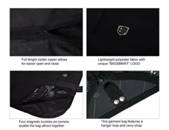 Bagsmart Lightweight Nylon Foldable Carrier Garment Bag For Suits And Dresses -TRAVELPRO Sales 518 2BYdqdw0L
