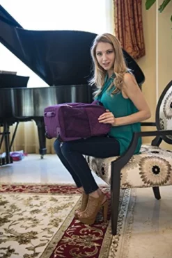 Rockland Melrose Upright Wheeled Underseater Carry-On Luggage, Purple, 16-Inch -TRAVELPRO Sales 518kynYDhxL