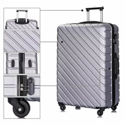 Apelila 5 Piece Luggage Sets,Travel Suitcase Spinner Hardshell Lightweight W/Free Suitcase Cover& Hanger (4PC Sliver W/Covers4+Hanger2+Backbag1) -TRAVELPRO Sales 518xRPg7VUL 799441f8 4eea 471e 88ff 41707dc74cc7