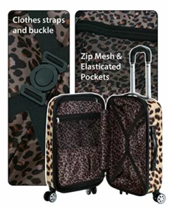 Rockland Safari Hardside Spinner Wheel Luggage, Leopard, Carry-On 20-Inch -TRAVELPRO Sales 518zpS5i8QL