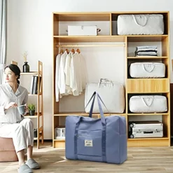 Portable Travel Duffel Bag, Large Capacity Foldable Tote Shoulder Bag, Lightweight Waterproof Carry On Luggage Sport Gym Bag (Light Blue) 13 Portable Travel Duffel Bag, Large Capacity Foldable Tote Shoulder Bag, Lightweight Waterproof Carry On Luggage Sport Gym Bag (Light Blue) -TRAVELPRO Sales 5195JJUHeCL