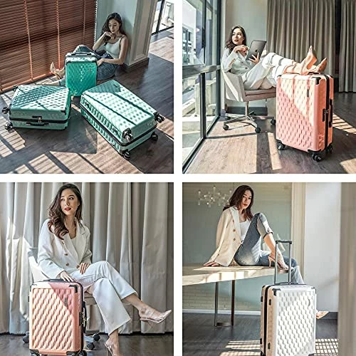 JOYWAY JOYWAY 3 Pcs Luggage Set Hardside Lightweight Spinner Suitcase With TSA Lock (green) 4 JOYWAY JOYWAY 3 Pcs Luggage Set Hardside Lightweight Spinner Suitcase With TSA Lock (green) - Image 4