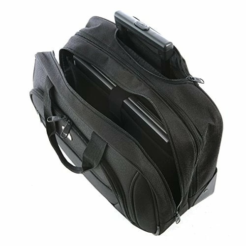 Olympia Luggage Deluxe Rolling Tote, Black, One Size 4 Olympia Luggage Deluxe Rolling Tote, Black, One Size - Image 4