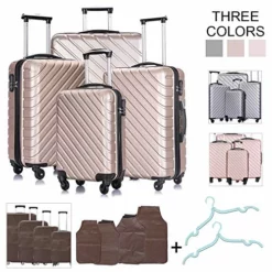 Apelila 5 Piece Hardshell Luggage Sets,Travel Suitcase,Carry On Luggage With Spinner Wheels Free Cover&Hanger Inside (Champagne Gold With Bag) -TRAVELPRO Sales 519yvwBbh6L 221f0ca5 b9a6 469b a3b4 b4e54ac20566