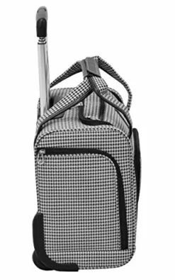 London Fog Cambridge Ultra-Lightweight 15inch 2-Wheel Under The Seat Bag, Black/White Houndstooth -TRAVELPRO Sales 51A 2BrHRBnSL