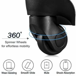 Flieks Luggage Sets 3 Piece Spinner Suitcase With TSA Lock Lightweight 20 24 28 Inch (Elegant Blue) -TRAVELPRO Sales 51B1OoU7j9L