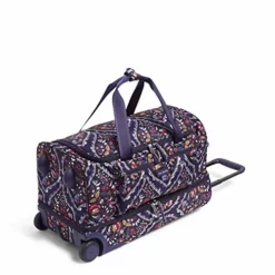 Vera Bradley Women's Duffle Luggage Lighten Up Foldable Duffel Rolling Suitcase, Foxwood Meadow, One Size -TRAVELPRO Sales 51B7sLrV8nL