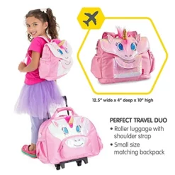 Bixbee Kids Rolling Suitcase And Backpack Set, Shark Luggage For Girls & Boys With Wheels, Telescoping Handle, Adjustable Straps And Pockets - Carry On Bag & Backpack For Airport & Travel Set Of 2 -TRAVELPRO Sales 51BDHPufIgS