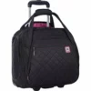 Delsey Paris Delsey Quilted Rolling Underseat Bag For Carry-On Fits Overhead & Under Airline Seat - (Black)