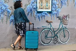 Samsonite Omni PC Hardside Expandable Luggage With Spinner Wheels, Carry-On 20-Inch, Caribbean Blue -TRAVELPRO Sales 51C74rz6rcL