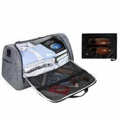 BAGSMART Travel Duffel Bag Large Weekender Bag Carry-on Luggage With Shoe Bag 40L, Grey -TRAVELPRO Sales 51C7OvJYx6L