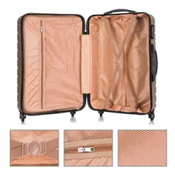 4 PCS Luggage Sets With Spinner Wheels,Carry On Suitcase,Luggage Hardshell Travel Luggage Sets (Champagne) -TRAVELPRO Sales 51CjKev K1L
