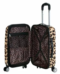 Rockland Safari Hardside Spinner Wheel Luggage, Leopard, Carry-On 20-Inch -TRAVELPRO Sales 51DABDj 9L