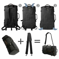 G-FAVOR 40L Travel Backpack,Vintage Canvas Rucksack Convertible Duffel Bag Flight Approved Luggage Carry Fit For 17 Inch Laptop -TRAVELPRO Sales 51DFHJsKHUL