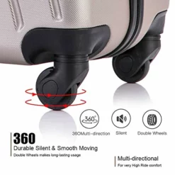 Luggage Sets, Semper 4 Piece Luggage Set Suitcases With Spinner Wheels Hardshell Lightweight Luggage 18" 20" 24" 28" -TRAVELPRO Sales 51E3znGA7SL