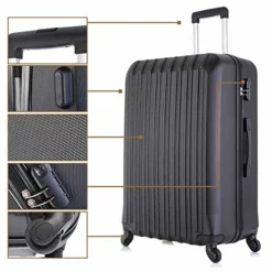 4 Piece Luggage Sets With Spinner Wheels Travel Suitcase Hard-shell Lightweight 16" 20" 24" 28" (4 PCS LM Black) 16 4 Piece Luggage Sets With Spinner Wheels Travel Suitcase Hard-shell Lightweight 16" 20" 24" 28" (4 PCS LM Black) -TRAVELPRO Sales 51E7DaU7USL