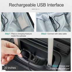 Ceilo ABS Hardside Luggage Sets With USB Interface Laptop Pocket,Lightweight Carry On Suitcase With TSA Lock&360°Spinner Wheels,Black,3-Piece Travel Luggage Set (20/24/28) -TRAVELPRO Sales 51FjZj0NUNL