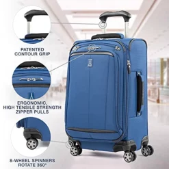 Travelpro Autopilot 2.0 Softside Expandable Spinner Luggage, Midnight Blue, 3-Piece Set, (21/25/29) -TRAVELPRO Sales 51G2SjO CsS