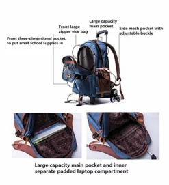 C-Xka Nylon Rolling Backpack Carry-On Luggage Travel Duffel Bag Wheeled Book Bag Detachable Dual -TRAVELPRO Sales 51GRBoqkjXL