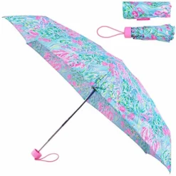 Lilly Pulitzer Women's Mini Travel Umbrella, Best Fishes