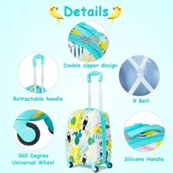 HONEY JOY 2 Pcs Kids Carry On Luggage -TRAVELPRO Sales 51GrcxtXXTL