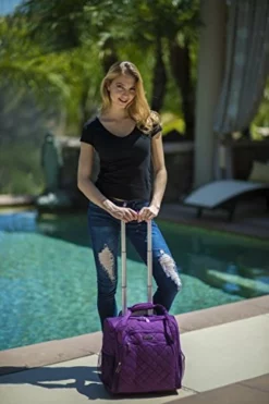 Rockland Melrose Upright Wheeled Underseater Carry-On Luggage, Purple, 16-Inch -TRAVELPRO Sales 51HNFbBxM2L