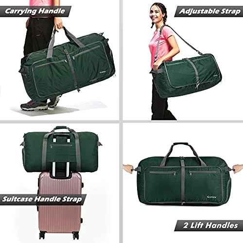 Gonex 150L Travel Duffel Bag Foldable Extra Large Duffle Bag XL Heavy Duty For Men Women For Luggage Shopping Blackish Green 4 Gonex 150L Travel Duffel Bag Foldable Extra Large Duffle Bag XL Heavy Duty For Men Women For Luggage Shopping Blackish Green - Image 4