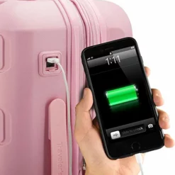 Traveler's Choice Pagosa Indestructible Hardshell Expandable Spinner Luggage, Pink, Carry-on 22-Inch -TRAVELPRO Sales 51IKMRHPG6L