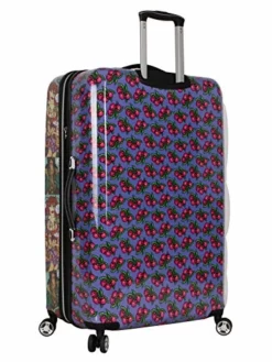 Betsey Johnson 30 Inch Checked Luggage Collection - Expandable Scratch Resistant (ABS + PC) Hardside Suitcase - Designer Lightweight Bag With 8-Rolling Spinner Wheels (Girls Print) -TRAVELPRO Sales 51IkPbWxfIL