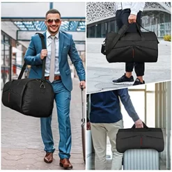 Carry On Garment Bags Convertible Suit Bag With Shoes Compartment Waterproof 2 In 1 Travel Duffle Bag Large Garment Bags Garment Duffle Bag For Men Black -TRAVELPRO Sales 51JoXaq7YXS