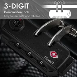 3 Piece Set Luggage Spinner Hardshell Lightweight Durable Suitcase TSA Lock, Women Men Teens Home Outdoor School Travel Carry On Luggage Sets, 20/24/28 Inch Black -TRAVELPRO Sales 51JznHYmVhS