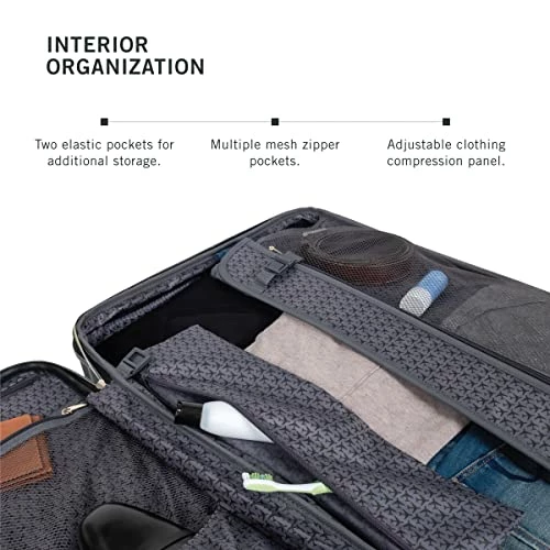 Kenneth Cole Reaction Women's Madison Square Hardside Chevron Expandable Luggage, Emerald, 20-Inch Carry On 4 Kenneth Cole Reaction Women's Madison Square Hardside Chevron Expandable Luggage, Emerald, 20-Inch Carry On - Image 4