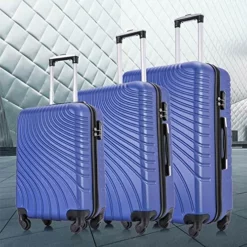 Apelila 3 Piece ABS Luggage Sets With Spinner Wheels Hard Shell Spinner Carry On Suitcase (Blue, 3 Pieces 20 24 28 Inch) -TRAVELPRO Sales 51KqaCmtMyL