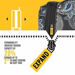 Lucas Designer Luggage Collection - 3 Piece Softside Expandable Ultra Lightweight Spinner Suitcase Set - Travel Set Includes 20 Inch Carry On, 24 Inch & 28 Inch Checked Suitcases (Diva) -TRAVELPRO Sales 51MXU5h9SSL