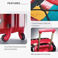 AMERICAN TOURISTER Kids' Disney Hardside Luggage With Spinner Wheels, Minnie Mouse Red Bow, 2-Piece Set (21/28) -TRAVELPRO Sales 51M jiIGAVL