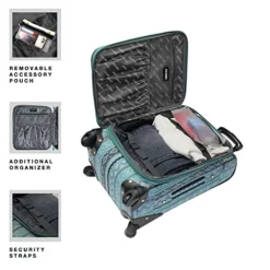 Steve Madden Designer Luggage Collection - 3 Piece Softside Expandable Lightweight Spinner Suitcase Set - Travel Set Includes 20 Inch Carry On, 24 Inch & 28-Inch Checked Suitcases (Print/Teal) -TRAVELPRO Sales 51MoZy9oeML