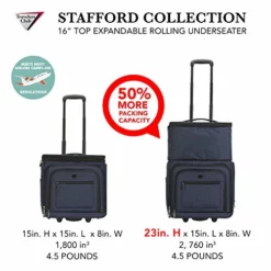 Travelers Club Luggage 16" Top Expandable Rolling Underseater W/USB Port, Blue Suitcase, Carry-On, Navy -TRAVELPRO Sales 51MvrhQ0VoL