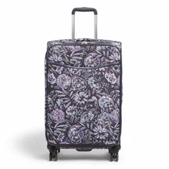 Vera Bradley Women's Softside Rolling Suitcase Luggage, Lavender Bouquet, 27" Check In