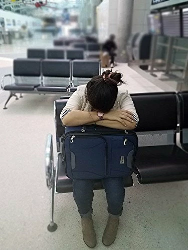 Boardinglbue Rolling Personal Item Under Seat Luggage 18" For American Frontier Spirit Southwest Airlines + Cover (Navy) 8 Boardinglbue Rolling Personal Item Under Seat Luggage 18" For American Frontier Spirit Southwest Airlines + Cover (Navy) - Image 8