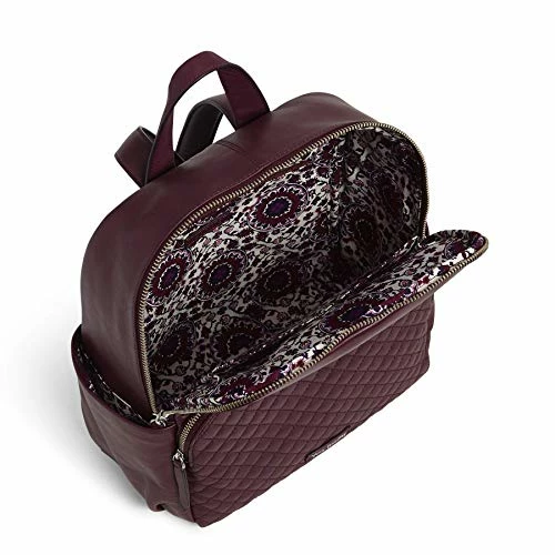 Vera Bradley Leather Carryall Backpack, Mulled Wine 2 Vera Bradley Leather Carryall Backpack, Mulled Wine - Image 2