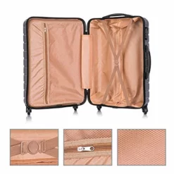 Apelila 5 Piece Luggage Sets,Travel Suitcase Spinner Hardshell Lightweight W/Free Suitcase Cover& Hanger (4PC Sliver W/Covers4+Hanger2+Backbag1) -TRAVELPRO Sales 51PWUO21 yL