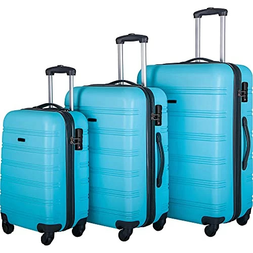 Expandable 3 Piece Luggage Sets Hardside Durable Suitcase With Spinner Wheels TSA Lock, 3 Pcs Carry On Case Travel Home Outdoor School Lightweight Trolley Case ( 20" 24" 28" Blue) 1 Expandable 3 Piece Luggage Sets Hardside Durable Suitcase With Spinner Wheels TSA Lock, 3 Pcs Carry On Case Travel Home Outdoor School Lightweight Trolley Case ( 20" 24" 28" Blue)