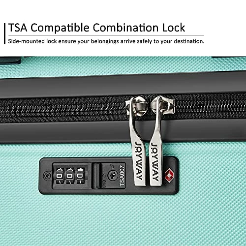 JOYWAY JOYWAY 3 Pcs Luggage Set Hardside Lightweight Spinner Suitcase With TSA Lock (green) 5 JOYWAY JOYWAY 3 Pcs Luggage Set Hardside Lightweight Spinner Suitcase With TSA Lock (green) - Image 5
