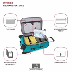 SwissGear Sion Softside Luggage With Spinner Wheels, Teal, Carry-On 21-Inch -TRAVELPRO Sales 51SP9KQsrzL