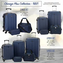 Travelers Club Sky+ Luggage Set, Navy Blue, 5 Piece -TRAVELPRO Sales 51SevW4XjaL 5286f43f 19bc 48db 88f5 76f2e4a696f3